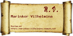 Marinkor Vilhelmina névjegykártya